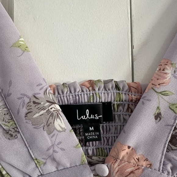 Lulus Everlasting Sight Lavender Floral Print Tie-Strap Midi Dress Size M - Picture 5 of 5